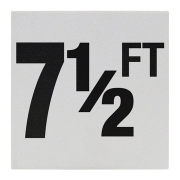 7 1/2 FT Ceramic Skid Resistant Tile Depth Marker 6 Inch x 6 Inch with 4 Inch Lettering