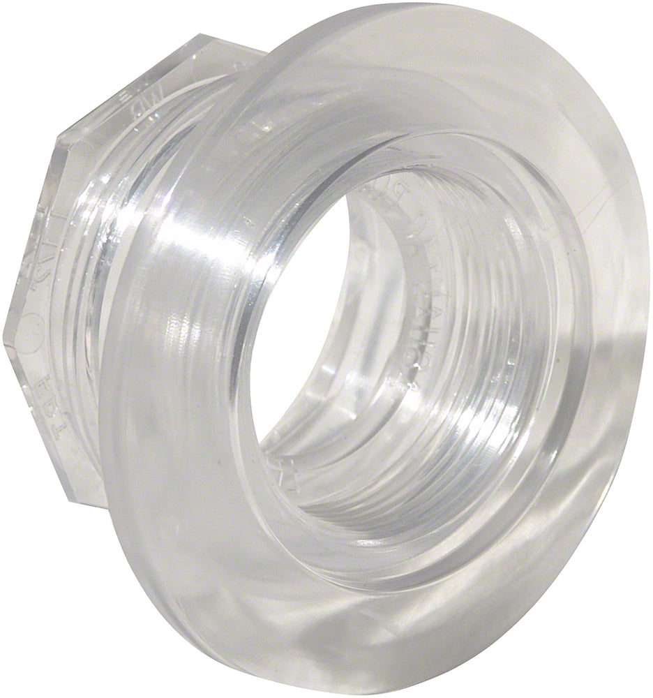 Large Wall Fitting With Water Stop - 1-1/2 Inch Socket - Clear