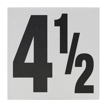 4 1/2 Ceramic Skid Resistant Tile Depth Marker 6 Inch x 6 Inch with 5 Inch Lettering