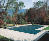 RuggedMesh Mesh Grecian Safety Pool Cover 16.5 x 35.5 Feet, 4 x 6 Feet Right Flush Step