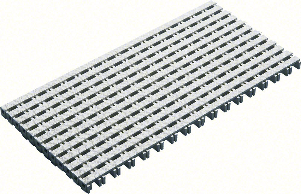 SuperGrip Parallel Grating Straight 10 Inches Wide - White - Must Order in 10 Foot Increments