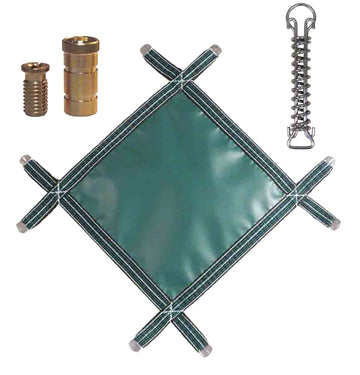 PermaGuard Solid Vinyl Rectangular Safety Cover 18 x 36 Feet, 4 x 8 Left Flush Step With Drain