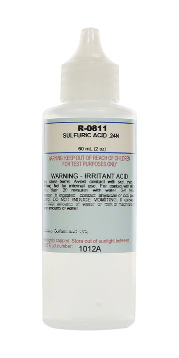 Taylor Sulfuric Acid .24N - 2 Oz. (60 mL) Dropper Bottle - R-0811-C