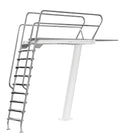 3 Meter Deluxe Commercial Pool Diving Tower With Heel Ladder - Includes Anchor Jigs and Mounting Hardware
