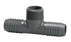 Combination Insert Tee - 1/2 Inch Insert x Insert x MIPT - PVC