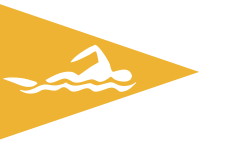 Swim Area Medium Hazard Flag - Yellow With Artwork 30 x 42 Inches