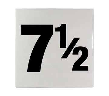 7 1/2 Ceramic Smooth Tile Depth Marker 6 Inch x 6 Inch with 4 Inch Lettering