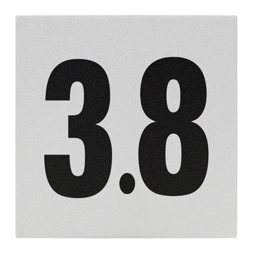 3.8 Ceramic Skid Resistant Tile Depth Marker 6 Inch x 6 Inch with 4 Inch Lettering