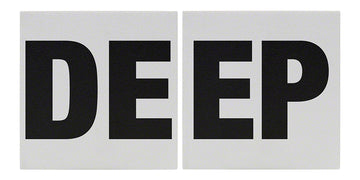 DEEP 2 Tile Message Ceramic Skid Resistant Tile Depth Marker 6 Inch x 6 Inch