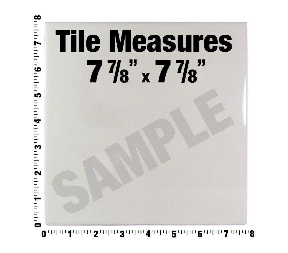 0.9 Ceramic Skid Resistant Tile Depth Marker 8 Inch x 8 Inch with 6 Inch Lettering