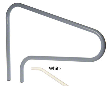 Deck Mounted 51 Inch Pool Stair Rail - 1.90 x .049 Inches - Powder Coated White