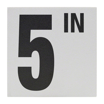 5 IN Ceramic Skid Resistant Tile Depth Marker 6 Inch x 6 Inch with 5 Inch Lettering