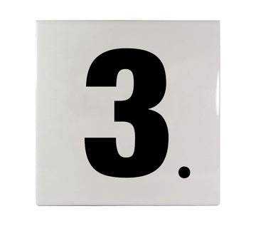 3. Ceramic Smooth Tile Depth Marker 6 Inch x 6 Inch with 4 Inch Lettering