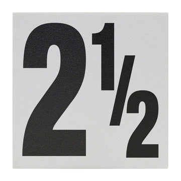2 1/2 Ceramic Skid Resistant Tile Depth Marker 6 Inch x 6 Inch with 5 Inch Lettering