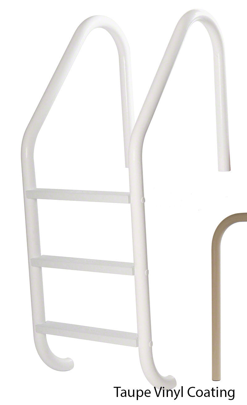 3-Step 24 Inch Economy Vinyl Liner Ladder 1.90 x .049 Inch - Plastic Treads - PC Taupe