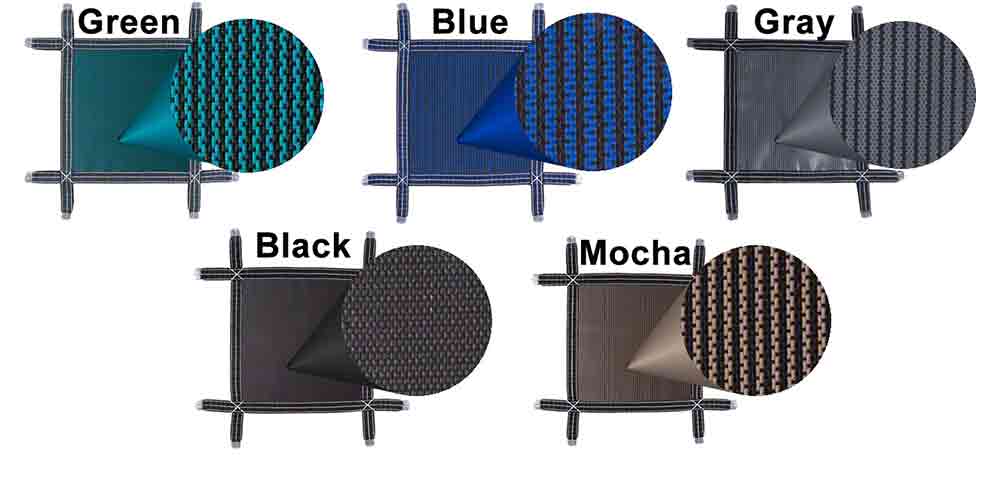 MeycoLite Mesh Rectangular Safety Pool Cover 14 x 28 Feet, 4 x 8 Feet Center End Step