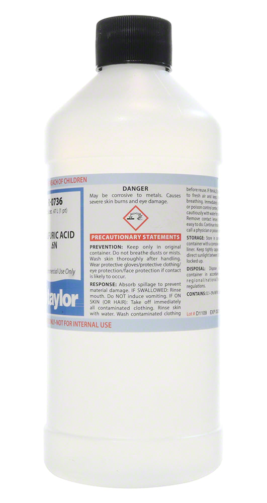Taylor Sulfuric Acid .6N - 16 Oz. Bottle - R-0736-E