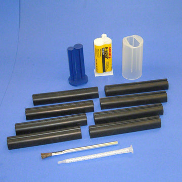 Rubber Channel Set With Glue Kit - 6 Inches