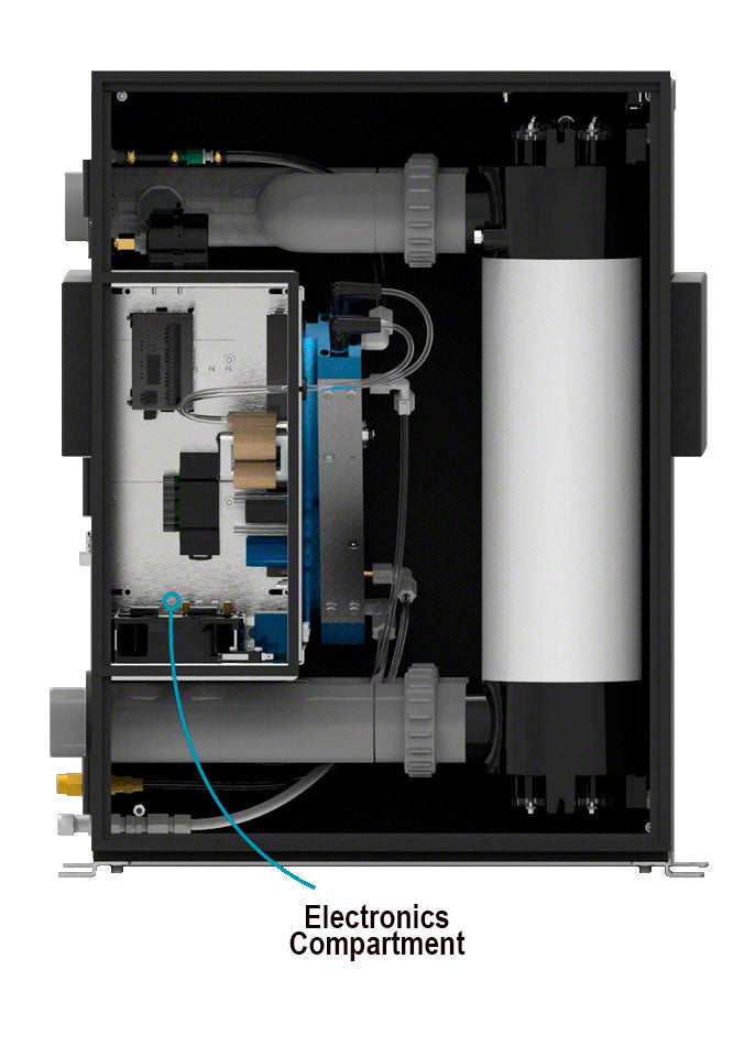 AOP-Pro 200D Ozone Plus UV-C Sanitizer 230 Volts With PLC Control - 200 GPM - 4 Chambers - 3 Inch
