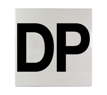 DP Message Ceramic Smooth Tile Depth Marker 6 Inch x 6 Inch with 4 Inch Lettering