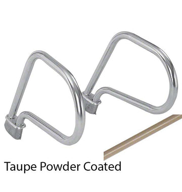 Residential 19 Inch Ring Rails - 1.625 x .049 Inches - Powder Coated Taupe - Pair