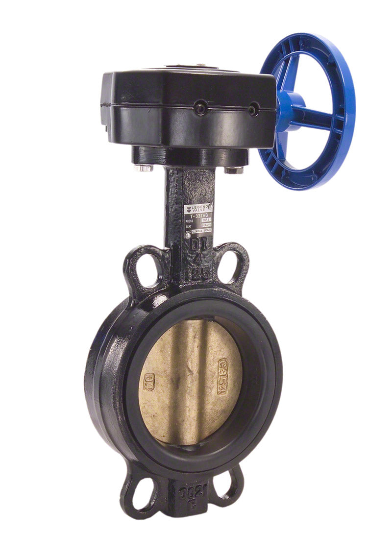 Wafer-Type Ductile Iron Gear Butterfly Valve T-337AB-G - 5 Inch