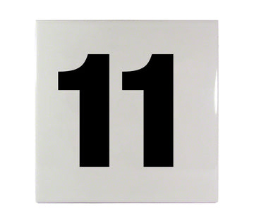 11 Ceramic Smooth Tile Depth Marker 6 Inch x 6 Inch with 4 Inch Lettering