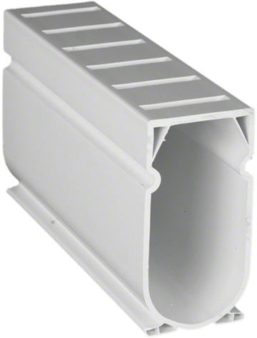 Deck Drain 1.6 Inch Width - White - 10 Foot Lengths - Case of 8 (80 Feet) - Includes Couplers and End Adapters