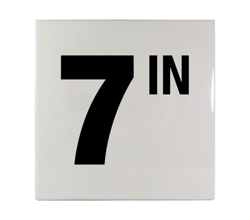 7 IN Ceramic Smooth Tile Depth Marker 6 Inch x 6 Inch with 4 Inch Lettering