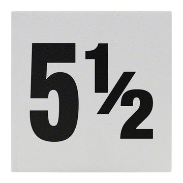 5 1/2 Ceramic Skid Resistant Tile Depth Marker 6 Inch x 6 Inch with 4 Inch Lettering