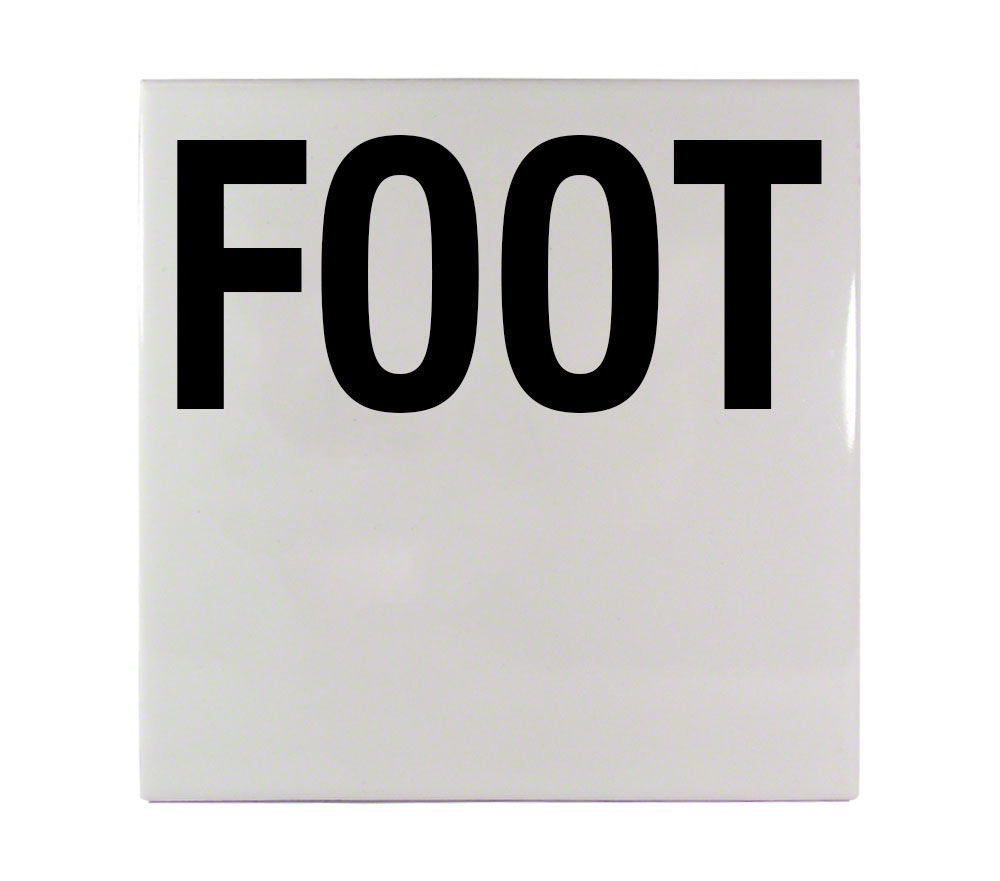 FOOT Ceramic Pool Depth Marker Tile - C611534