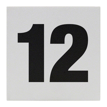 12 Ceramic Skid Resistant Tile Depth Marker 6 Inch x 6 Inch with 4 Inch Lettering