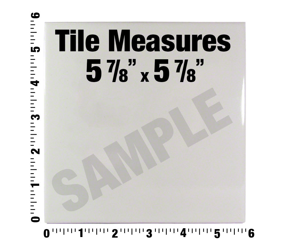 2.9 M Ceramic Skid Resistant Tile Depth Marker 6 Inch x 6 Inch with 4 Inch Lettering