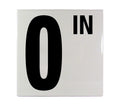0 IN Ceramic Smooth Tile Depth Marker 6 Inch x 6 Inch with 5 Inch Lettering