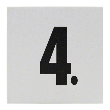 4. Ceramic Skid Resistant Tile Depth Marker 6 Inch x 6 Inch with 4 Inch Lettering